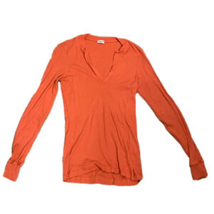 Splendid, small, orange long sleeve shirt